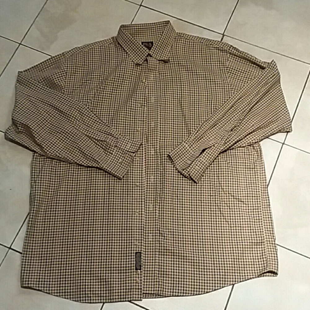 Men's Jos A Bank long sleeve plaid shirt